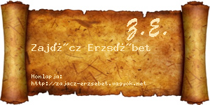 Zajácz Erzsébet névjegykártya