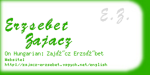 erzsebet zajacz business card